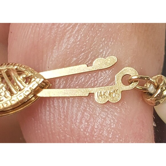 Winterthur Child's Freshwater Pearl Necklace 14k Gold Clasp Women's Pearl Choker - Picture 12 of 16